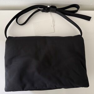 COS Women's Trifold Padded Crossbody Bag Nylon Black